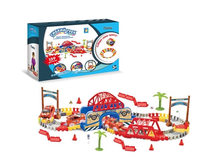 

1 Toy Гибкий трек Гонки (139 деталей), Гибкий трек Гонки (139 деталей)