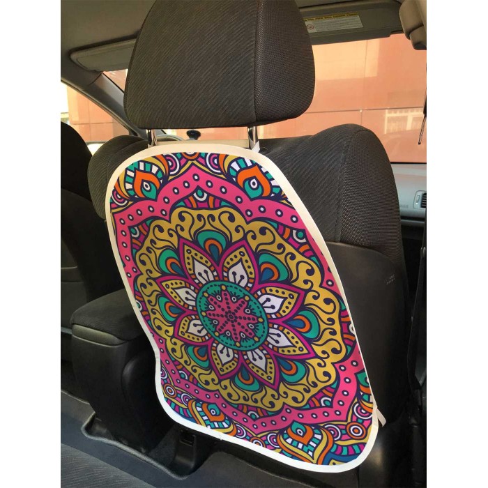 Аксессуары для автомобиля JoyArty Защитная накидка на спинку автомобильного сидения Красочная мандала фотографии