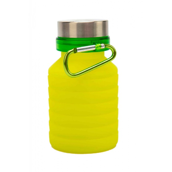 Бутылки для воды Bradex Бутылка для воды силиконовая складная с крышкой и карабином 500 мл