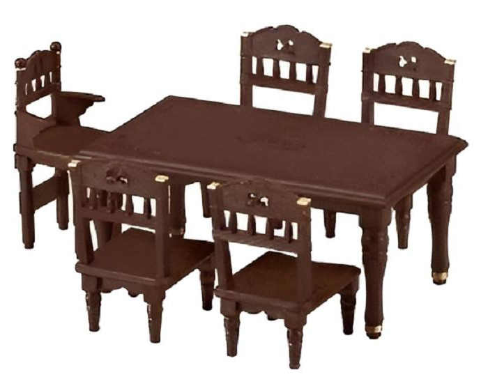 фото Sylvanian families классический коричневый стол