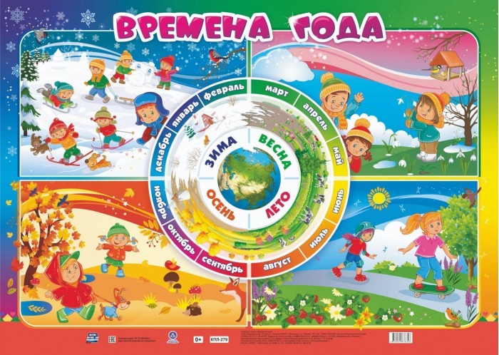 Календарь 2025 по временам года
