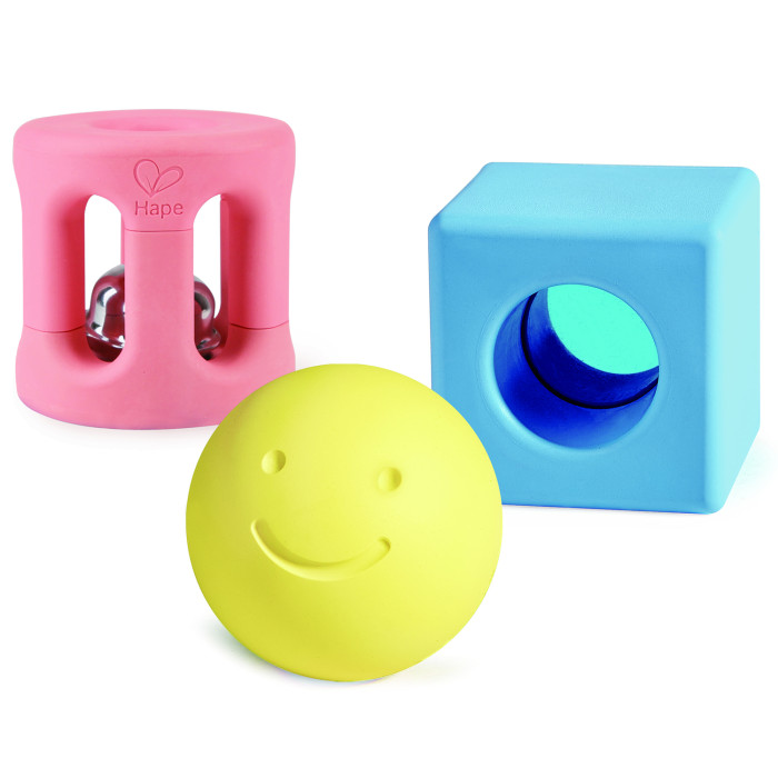 Погремушки Hape конструктор Улыбка (3 предмета) hape прорезыватель улыбка разноцветный