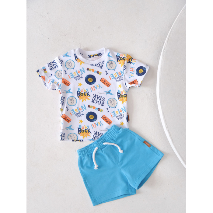 Memeluka  Летний комплект футболка и шорты для малыша 14 лесных мышей мини летний комплект