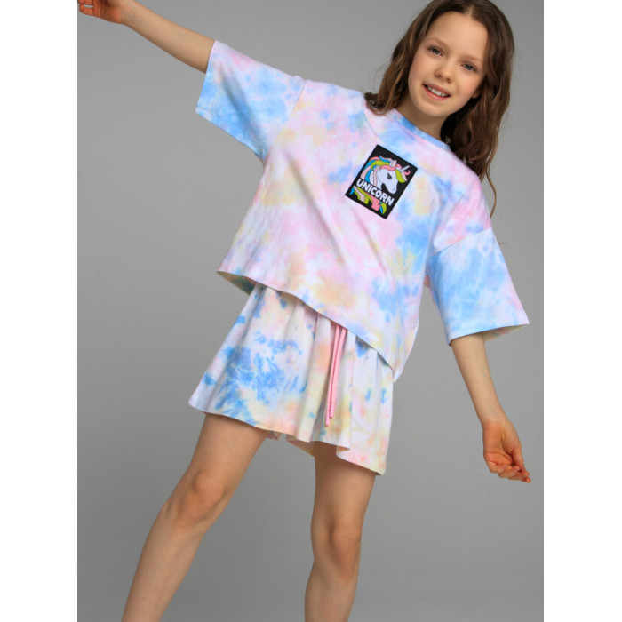 комплекты детской одежды playtoday комплект для девочек cherry baby girls футболка шорты Комплекты детской одежды Playtoday Комплект для девочек Sweet dreams tween girls (футболка, шорты) 12321209
