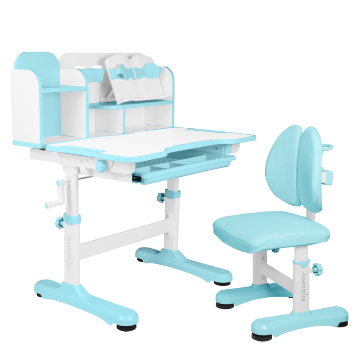 Anatomica Школьный комплект Umka (парта, стул, надстройка, выдвижной ящик, подставка для книг)
