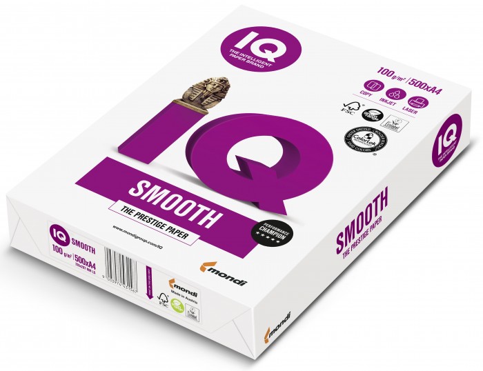 

IQ Smooth Бумага А4 100 г/м2 500 листов, Smooth Бумага А4 100 г/м2 500 листов