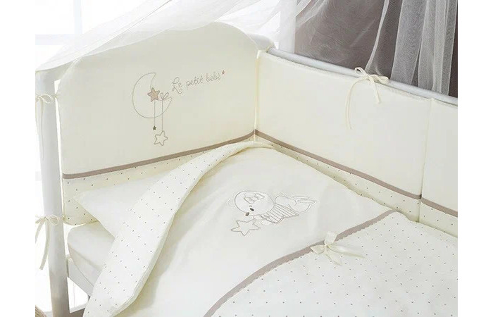 Комплект в кроватку Perina Le Petit Bebe из сатина (4 предмета) лоскут сатина терракотовый 100 × 150см 100% п э