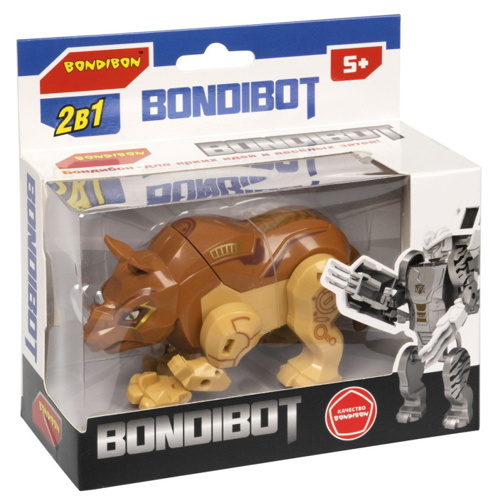 Bondibon Трансформер Bondibot 2 в 1 робот-носорог