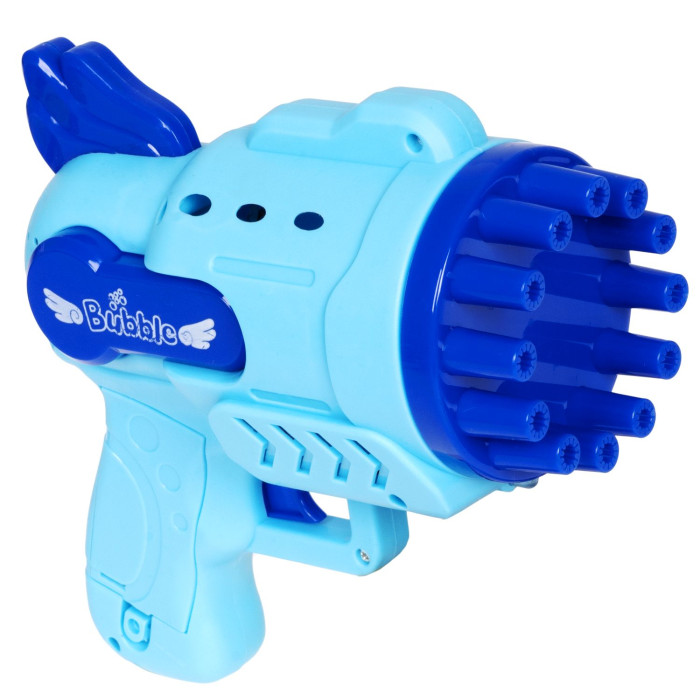 Bondibon Пистолет-пушка для мыльных пузырей Наше Лето Мыльная пушка со светом пистолет market toys lab генератор мыльных пузырей гатлинг фиолетовый