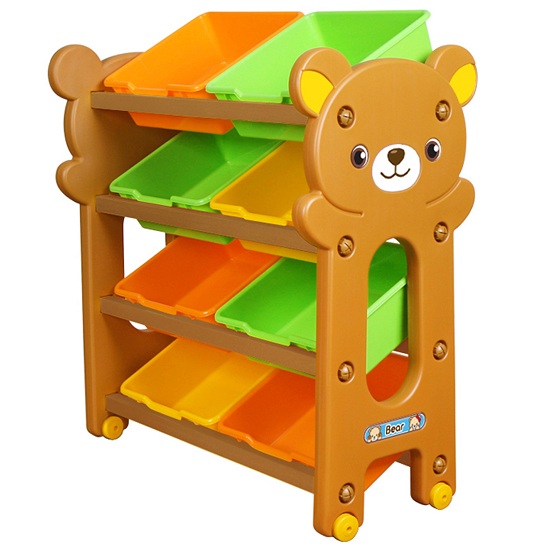 Стеллаж для хранения игрушек (4 секции) Gona Toys — купить в Москве в ...