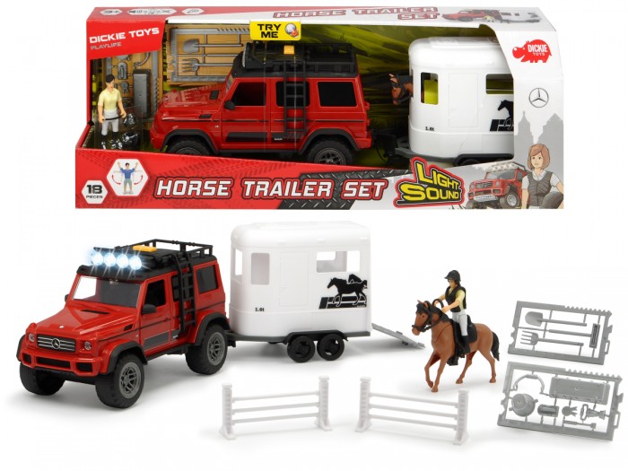 Dickie Набор для перевозки лошадей серии PlayLife nikko набор farm трактор прицеп и аксессуары
