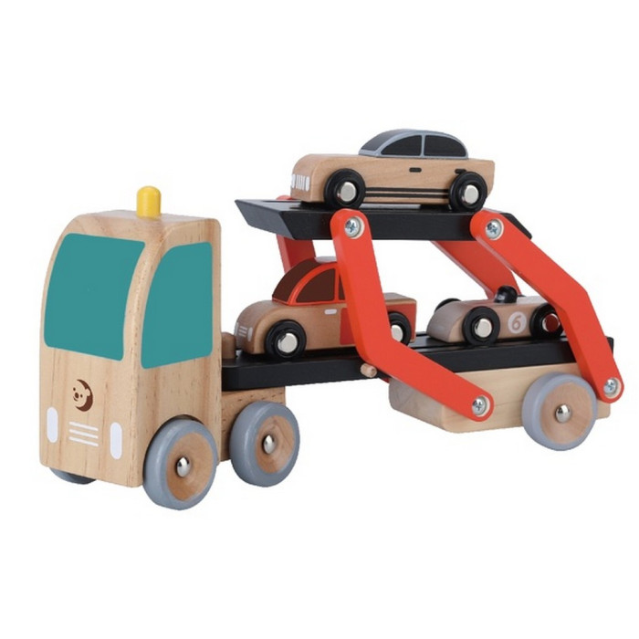 Деревянная игрушка Classic World Набор Автовоз и машинки деревянная игрушка classic world 3d домино доставь письмо мишке со звуковыми эффектами