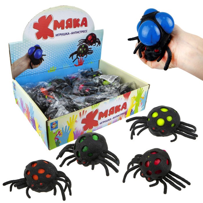 Развивающая игрушка 1 Toy Мелкие пакости жмяка паук (слайм)