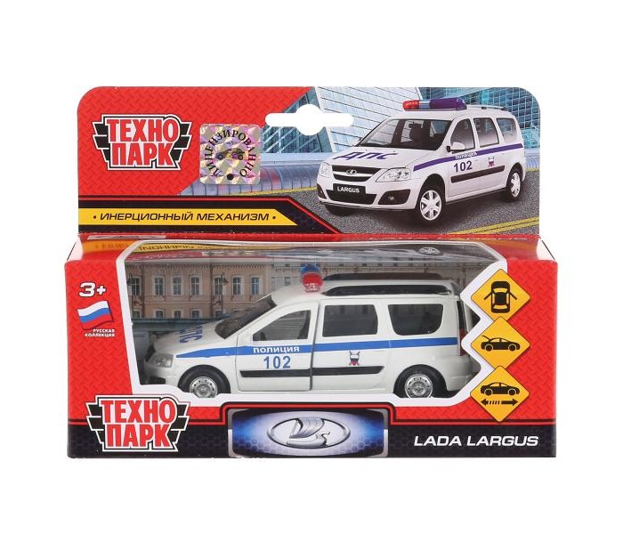 Машины Технопарк Инерционная машина Lada Largus Полиция
