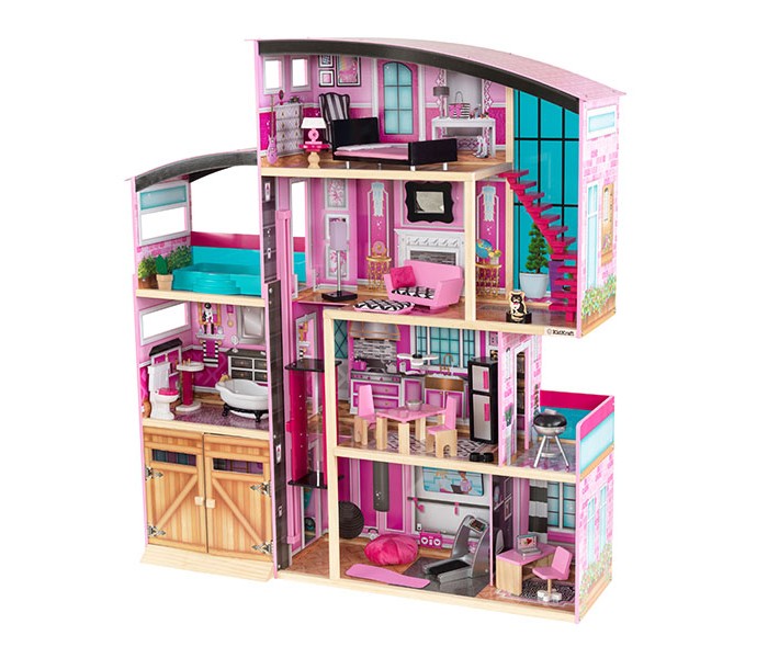 Кукольные домики и мебель KidKraft Деревянный особняк Мерцание кукольные домики и мебель kidkraft кукольный дом бруклинский лофт