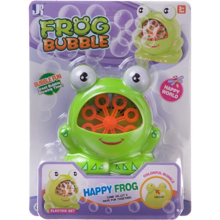 Junfa Машинка для запуска мыльных пузырей Лягушонок мягкая игрушка plush story милый лягушонок зеленый