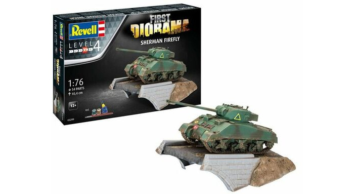 Сборные модели Revell Диорама Британский танк Sherman Firefly макет диорама модели пагода