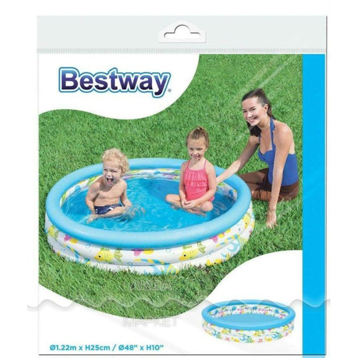 Бассейн Bestway Бассейн надувной Океан 51008 102х25 см