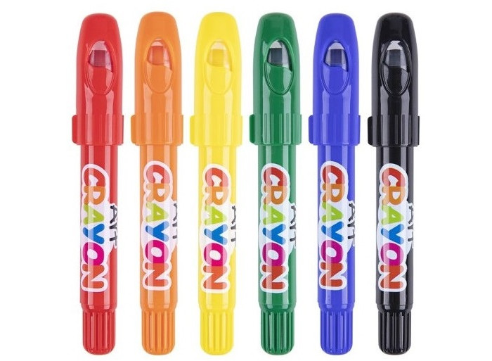 Карандаши, восковые мелки, пастель Tooky Toy Мягкие цветные карандаши 6 шт.
