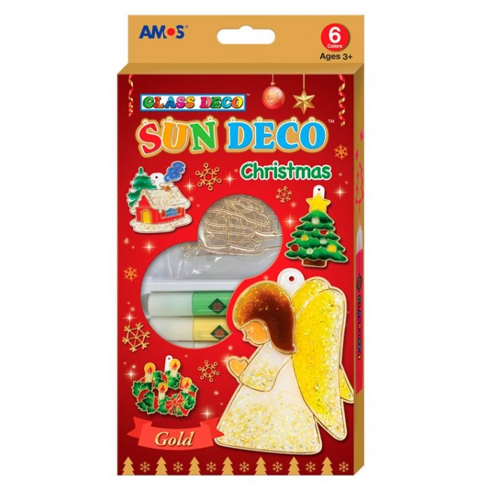 

Amos Набор витражных красок Новогодний № 1: 6 цветов, 6 витражей, наклейки, Набор витражных красок Новогодний № 1: 6 цветов, 6 витражей, наклейки