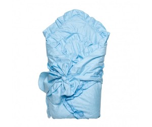  Ангелочки Конверт-одеяло с завязкой - Голубой