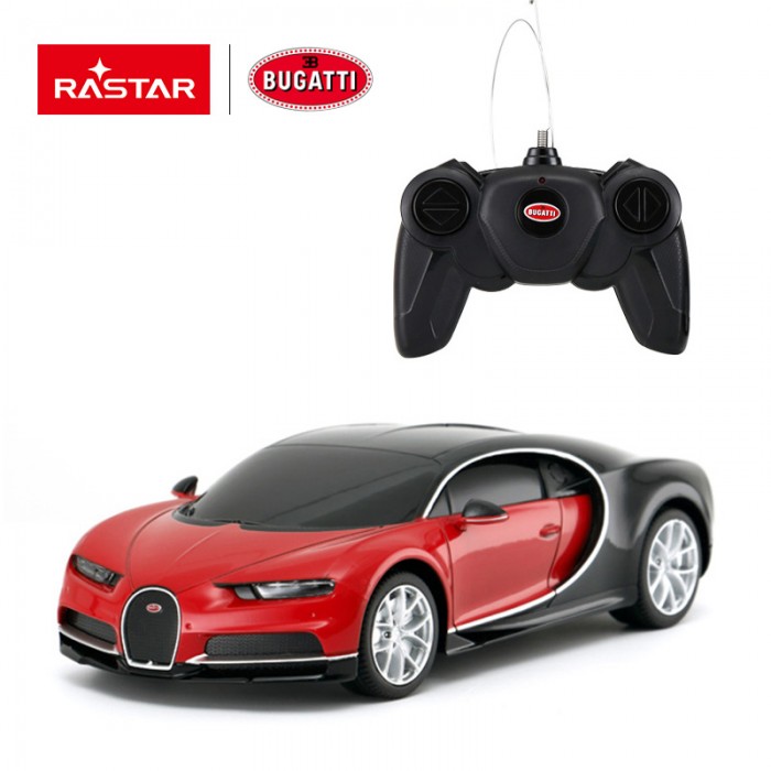 Радиоуправляемые игрушки Rastar Машина на радиоуправлении Bugatti Chiron 1:24 гоночная машина rastar bugatti chiron 76100 1 24 18 9 см черный
