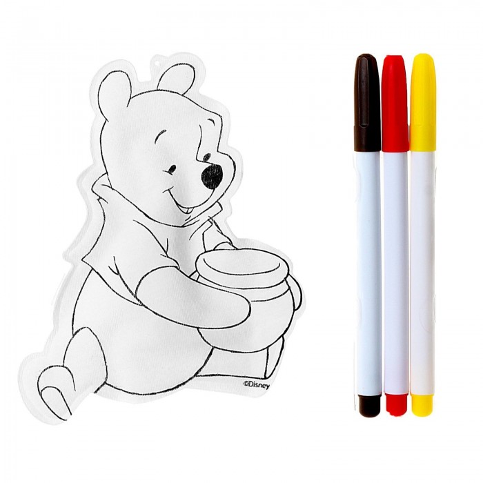 Игра Винни пух с бабочкой - раскраска — Winnie the Pooh with butterfly - coloring