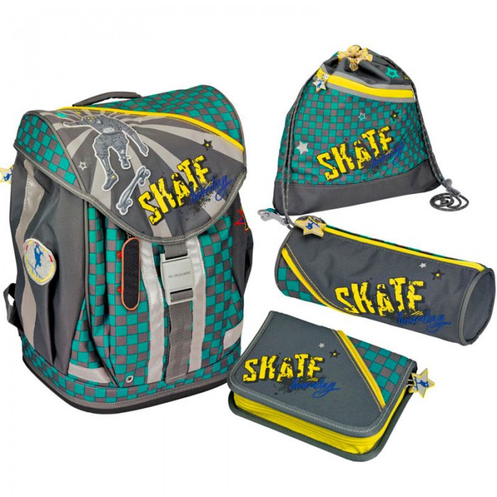 цена Школьные рюкзаки Spiegelburg Школьный рюкзак Skateboarding Flex Style с наполнением 11871