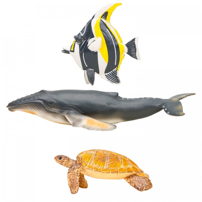 Игровые фигурки Masai Mara Набор Фигурок Мир морских животных (кит, морская черепаха, мавританский идол) надувная игрушка intex морская черепаха 57524