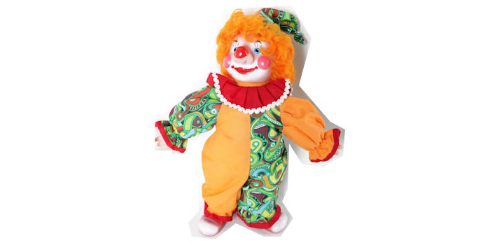 фото Мягкая игрушка русский стиль игрушка клоун клепа 45 см