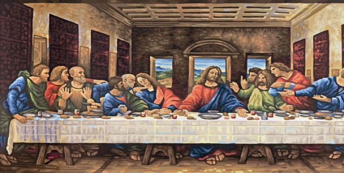 Schipper Картина по номерам Тайная вечеря (Леонардо да Винчи) 80х40 -  Акушерство.Ru