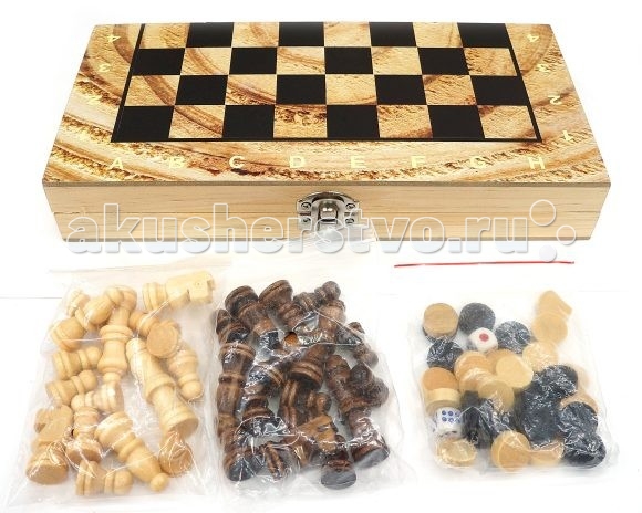 фото Shantou gepai шахматы 3 в 1 w3018-h