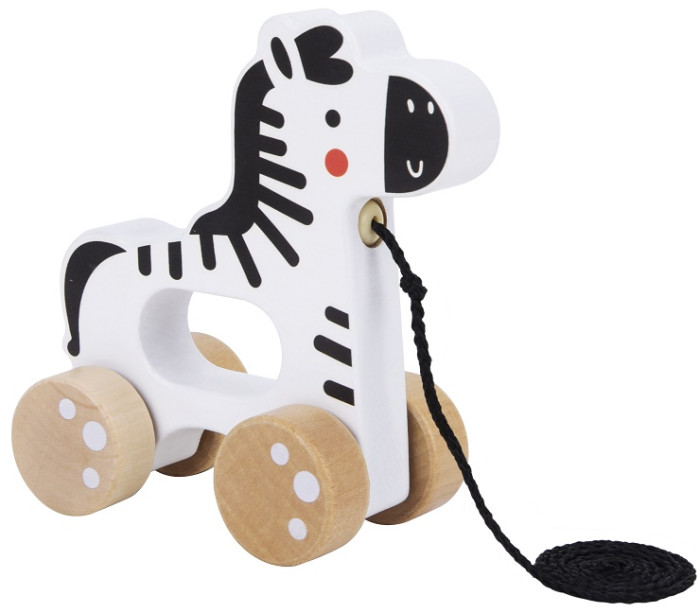 Каталка-игрушка Tooky Toy на веревочке Зебра TJ010 каталка игрушка janod на веревочке черепашка