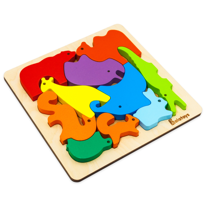 

Деревянная игрушка ToysKit Конструктор Животные, Конструктор Животные