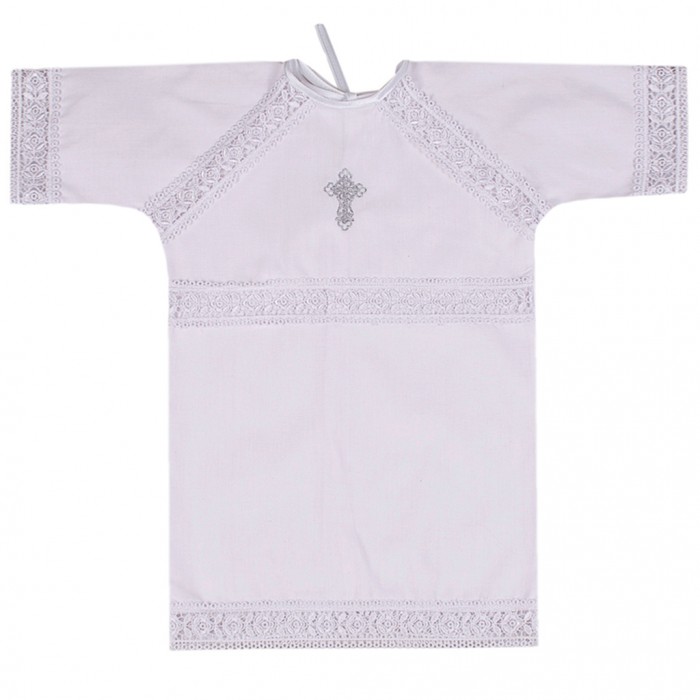 Ангелочки Крестильная рубашка универсальная поплин, размер 104
