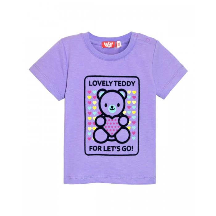 

Let's Go Футболка для девочки Lovely teddy, Футболка для девочки Lovely teddy