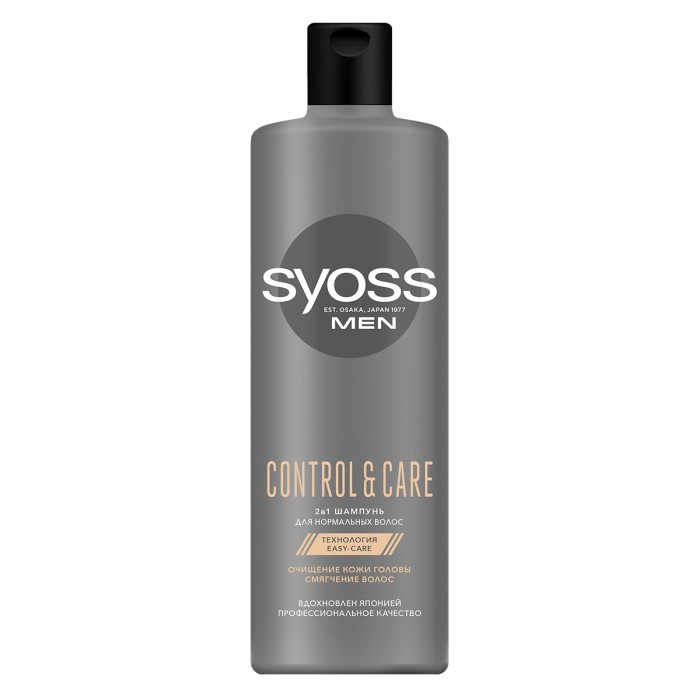 

Syoss Men Шампунь + Бальзам Control & care 2 в 1 450 мл, Men Шампунь + Бальзам Control & care 2 в 1 450 мл