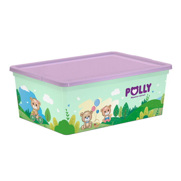 цена Ящики для игрушек Полимербыт Коробка Polly 10 л