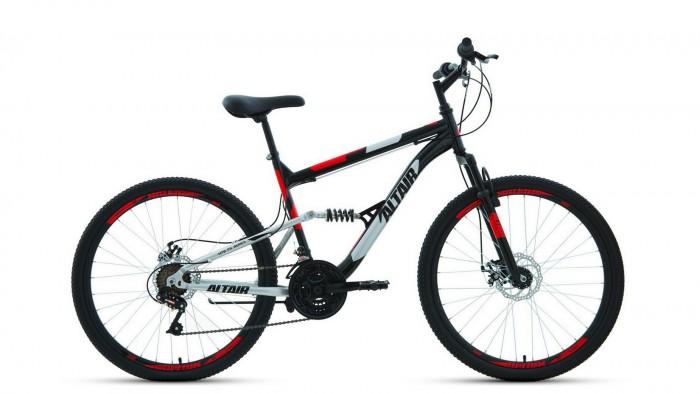 Двухколесные велосипеды Altair MTB FS 26 2.0 disc рост 16 2021 велосипед горный двухподвесной altair mtb fs 26 2 0 disc 16 2021 16 черный красный