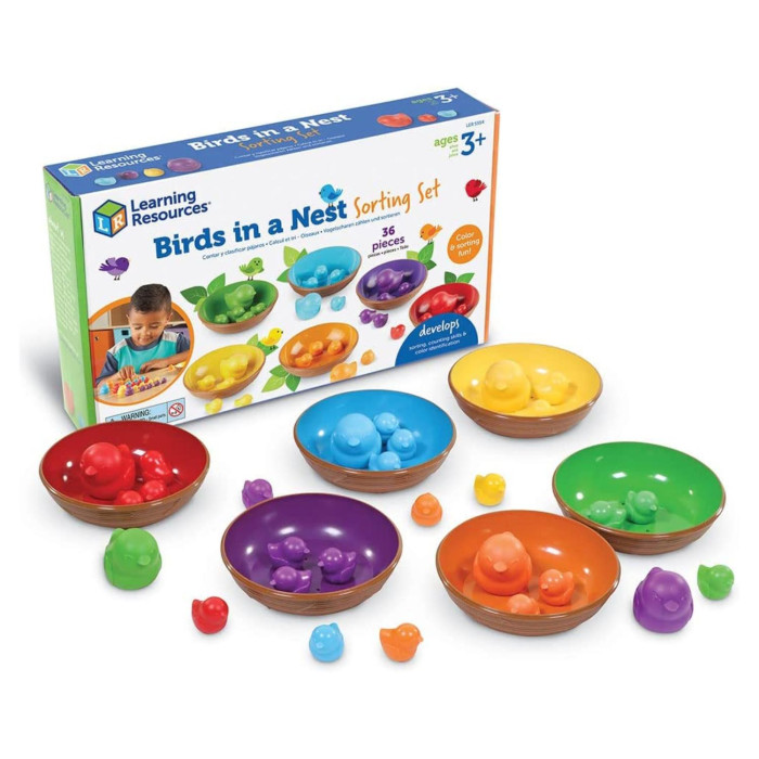 Сортеры Learning Resources Набор Цветные гнёздышки (36 элементов) learning resources игрушка сортер ёжик спайк 11 элементов