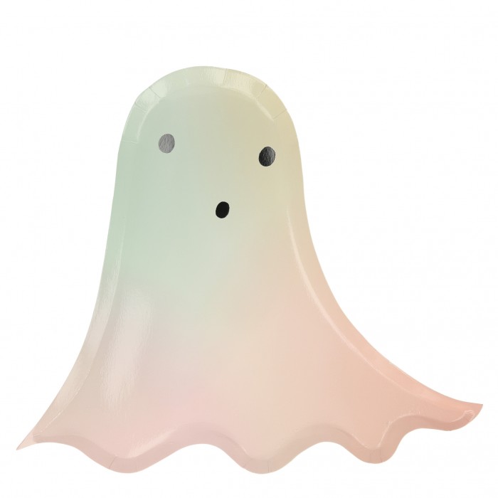 MeriMeri Тарелки в форме привидения Пастель 8 шт.