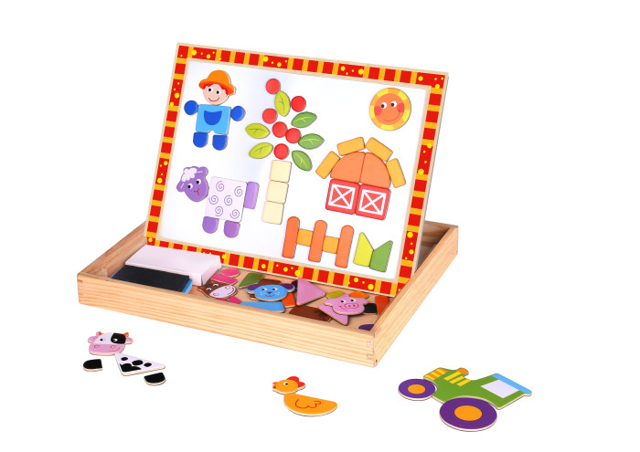 Игры для малышей Tooky Toy Магнитная игра Ферма TKF014 доски и мольберты tooky toy магнитная доска