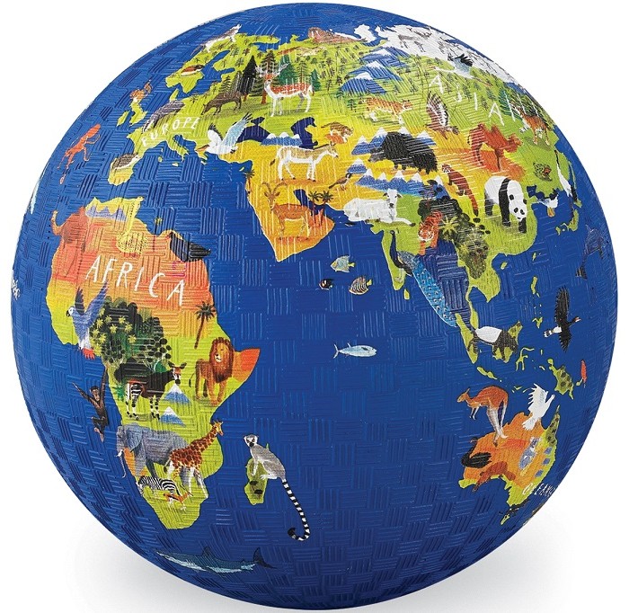 Crocodile Creek Мяч Карта мира 13 см интерактивная карта мира физическая 101 66см 1 29м на рейках с ламинацией кн079