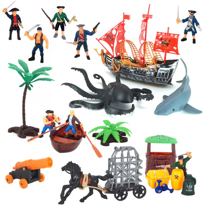 Игровые наборы HK Industries Игровой набор Пираты, пиратский корабль со светом и звуком игровые наборы наша игрушка игровой набор путешествие со светом и звуком 10 предметов