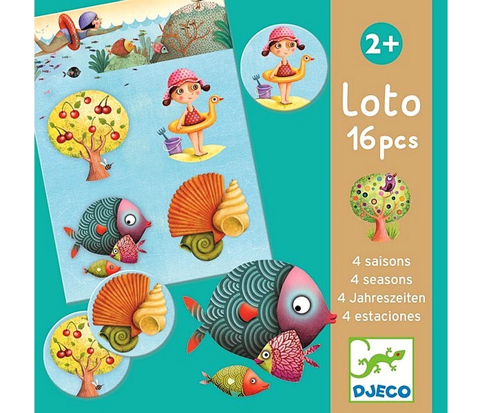 Игры для малышей Djeco Лото 4 сезона игры для малышей дютоша лото транспорт