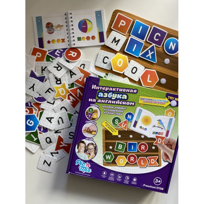 развивающая игра интерактивная азбука сложи слово 60 букв Настольные игры Pic`n Mix Игра настольная развивающая Интерактивная азбука на английском
