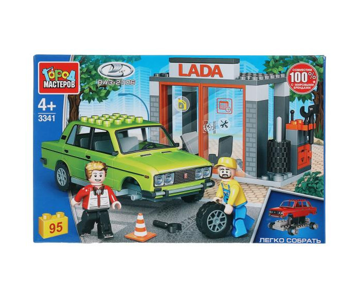 

Конструктор Город мастеров Lada-2106 в автосервисе (95 деталей), Lada-2106 в автосервисе (95 деталей)