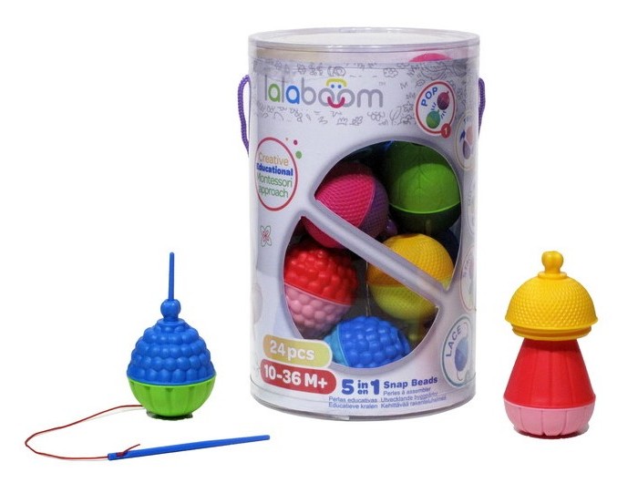 Развивающие игрушки Lalaboom Набор (24 предмета) развивающие игрушки lalaboom пирамида с аксессуарами 11 предметов