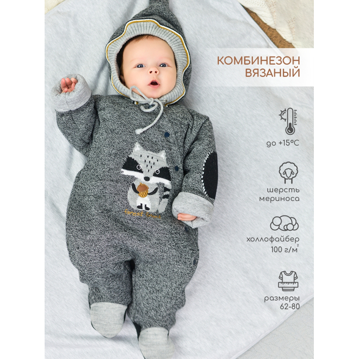 

Leo Комбинезон для мальчика Енот 1107, Комбинезон для мальчика Енот 1107