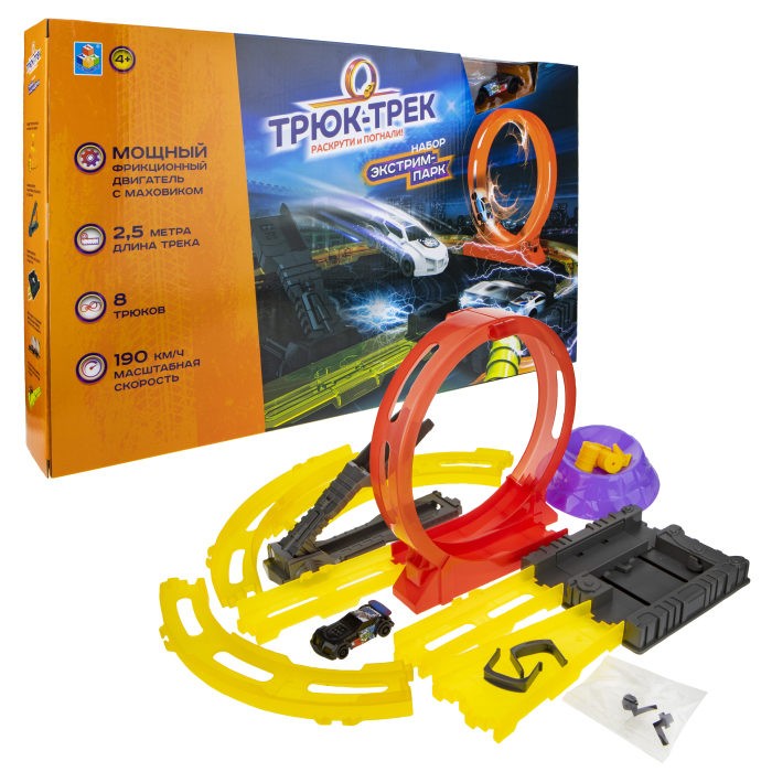 1 Toy Набор Трюк-трек Экстрим-парк с машинкой и аксессуаром